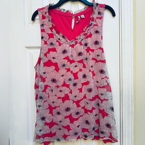 Elle Pink Floral Sleeveless Blouse
